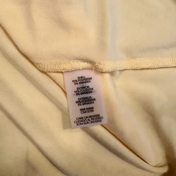 Calvin Klein Butter Yellow Sleeveless Pleated Blouse Women's 14 Quiet Luxury Top - Picture 10 of 16